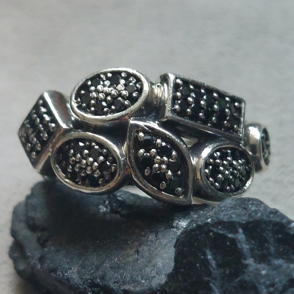 David Yurman Confetti Black Diamond Ring - Picture 6 of 10
